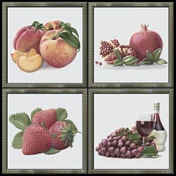 Керамическая плитка Heralgi Garden Dec Fruit Cold Декор 15х15 см