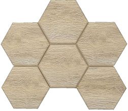 Керамическая плитка Ametis Selection SI01 Oak Hexagon Серая Неполированная Мозаика 25х28 см