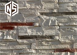 Керамическая плитка Next Stone Искусственный камень Сланцевый камень Альпийский сланец арт.08 9,5х28,5 см