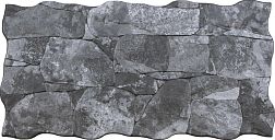 Керамическая плитка Porcelanicos HDC Vulkano Dark Черный Матовый Структурированный Керамогранит 33,3x65 см