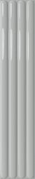 Керамическая плитка DNA tiles Plinto Out Grey Gloss Серая Глянцевая Настенная плитка 10,7x54,2 см
