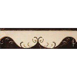 Villa Ceramica Ornamento marrone Listelo Коричневый Глянцевый Бордюр 8х30 см