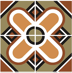 Керамическая плитка Equipe Bauhome Blatt Cold Микс Матовый Керамогранит 20x20 см