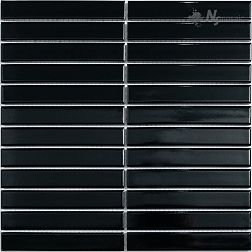 NS-Mosaic Porcelain series P-532 Керамика Глянцевая Черная Мозаика 29,6х30 (2,2х14,5) см