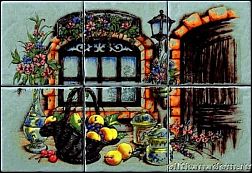 EL Barco Beni Masia 6 Azul Панно 30х45 (из 6-ти плиток) см