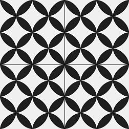 Prissmacer Circle Black Pre. Черно-белый Матовый Керамогранит 45x45 см