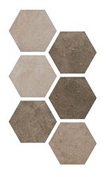 Argenta Ceramica Hexagon Multi Gold Керамогранит 25х22 см