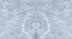 Керамическая плитка Zodiac Ceramica Onyx Blue Синий Глянцевый Керамогранит 120x260 см