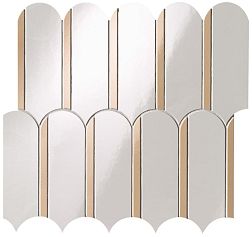 Керамическая плитка Fap Ceramiche Roma Gold Onice Neve - Onice Miele Archs Микс Полированная  Мозаика 28,2х31см
