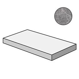 Керамическая плитка Cerdomus Supreme Angolo Dx Grad.C.Retta Charcoal Grip 77545 Ступень 33x120 см