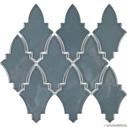Керамическая плитка Imagine Mosaic KLL-7G Синяя Глянцевая Мозаика из керамики 22,2х26,8 см