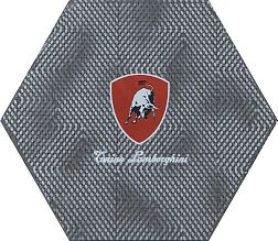 Керамическая плитка Tonino Lamborghini Indy Decoro Logo TL Esagono lato 20 Серый Матовый Декор 34,6x40 см