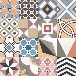 Керамическая плитка Equipe Caprice Deco 22104 Patchwork Colours Керамогранит 20x20 см