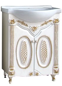 Тумба с раковиной Атолл Наполеон 275 патина золото