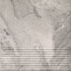 Paradyz Mattone Pietra Grafit Серая Матовая Ступень простая 30х30 см