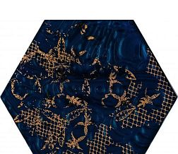 Paradyz Intense Tone Blue B Glass Heksagon Синий Глянцевый Декор 17,1x19,8 см