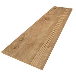 Керамическая плитка Ametis Selection SI04 Walnut Коричневая Неполированная Ступень 30х120 см