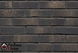 Feldhaus Klinker Vascu R738NF14 Vulcano Sola Темно-серая Матовая Клинкерная плитка 7,1х24х1,4 см