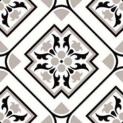 Alpas Cera Ornament 3043 Черно-Белый Матовый Керамогранит 20х20 см