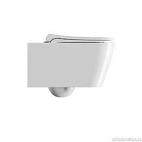 GSI NUBES унитаз подвесной NUBES безободковый с водоворотной системой смыва Swirlflush фаянсовый белый (961511)