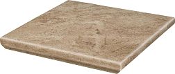 Paradyz Mattone Pietra Ochra Коричневая Матовая Ступень угловая с капиносом 33х33 см
