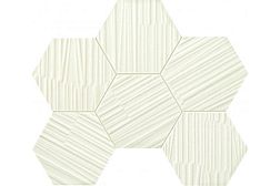 Керамическая плитка Tubadzin Mareda White Белая Матовая Мозаика 22,1х28,9 см