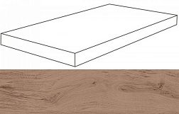 Atlas Concorde Russia Rive Bella Riva Scalino Angolare Sx Коричневая Матовая Ступень Угловая Левая 33x120 см