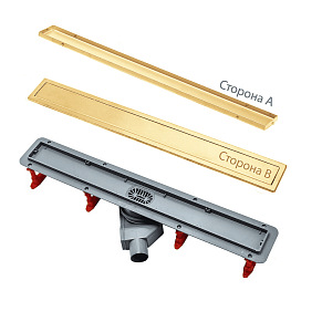Душевой лоток Pestan Confluo Premium Gold Line 650, решетка нержавеющая сталь с золотым покрытием 24К 13100053