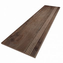 Керамическая плитка Estima Brigantina BG05 Wenge Коричневая Матовая Ступень 30х120 см