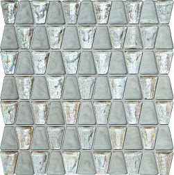 Керамическая плитка Tubadzin Mozaiki Drops glass white Мозаика 30,4х30,6 см