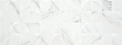 Керамическая плитка Keratile Aston White Qube BR Rect Белый Полированный Ректифицированный Керамогранит 33,3x90 см