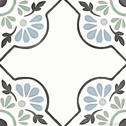 Керамическая плитка Harmony Tanger Blue Petals Керамогранит 12,3х12,3 см