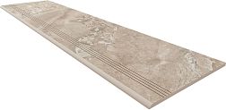 Керамическая плитка Ametis Oceanmist OM02 Beige Бежевая Матовая Ступень 33x120 см