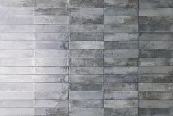 Керамическая плитка RHS Ceramiche (Rondine group) Mojave J91280 Light Grey Brick Серый Глянцевый Керамогранит 6x25 см