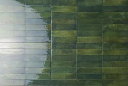 Керамическая плитка RHS Ceramiche (Rondine group) Mojave J91279 Green Brick Зеленый Глянцевый Керамогранит 6x25 см