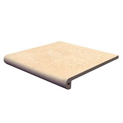 Керамическая плитка Exagres Stone Cream Peldano Fiorentino Фронтальная ступень 33х33
