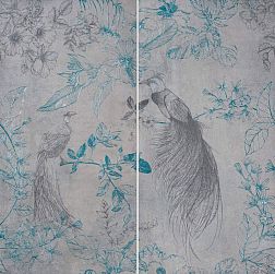 Serenissima Cir Showall Fenice Wall13 Серое Матовое Панно 120х120 (из 2-х плиток) см