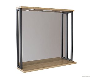 Зеркало с подсветкой Mixline Бруклин-80 дуб бунратти (543584)