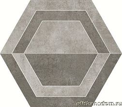 Paradyz Scratch Grys Heksagon B Декор 26х29,8 см
