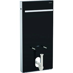 Geberit Monolith 131.030.SJ.5 Сантехнический модуль для биде, 101 см, с держателем для полотенец, Стекло-Черный