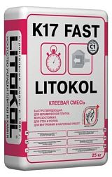 Litokol К17 Fast Быстротвердеющая клеевая смесь 25 кг