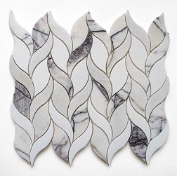 Керамическая плитка Orro Mosaic Orro Stone Lumina Art Серая Полированная Мозаика 28,8х33,8 см
