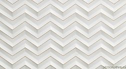 Atlas Concorde 3D White Chevron Glitter Matt Декор 30,5х56 см