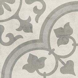 Керамическая плитка Harmony Cuban Silver Ornate Серый Матовый Керамогранит 22,3x22,3 см