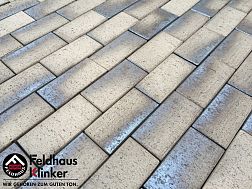 Feldhaus Klinker P808SKF Cino Nero P808KF Тротуарный клинкер серый с темным нагаром с оттенками 20х10х4,5 см