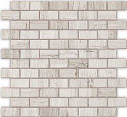 Caramelle Pietrine 7 мм Travertino Silver Pol Мозаика 29,8х29,8х0,7 (2,3х4,8) см