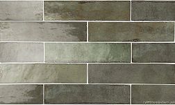 Керамическая плитка Equipe Tribeca Sage Green Зеленый Полированный Настенный Керамогранит 6x24,6 см