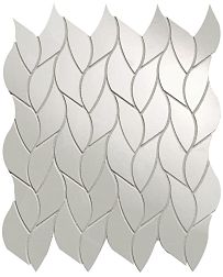 Керамическая плитка Fap Ceramiche Roma Gold Onice Neve Leaves Белая Полированная Мозаика 25,9х30,9см