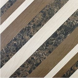 Евро-Керамика Имперадор Черно-коричневый Декор 60х60 см