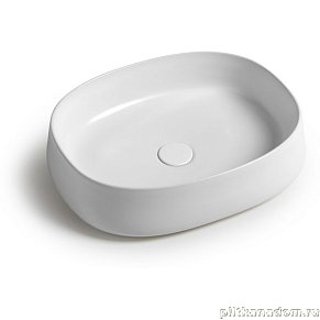 White Ceramic Jumper, накладная прямоугольная раковина 50x40x13h см, оранжевый матовый